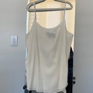 Theory silk camisole, cream M NWT